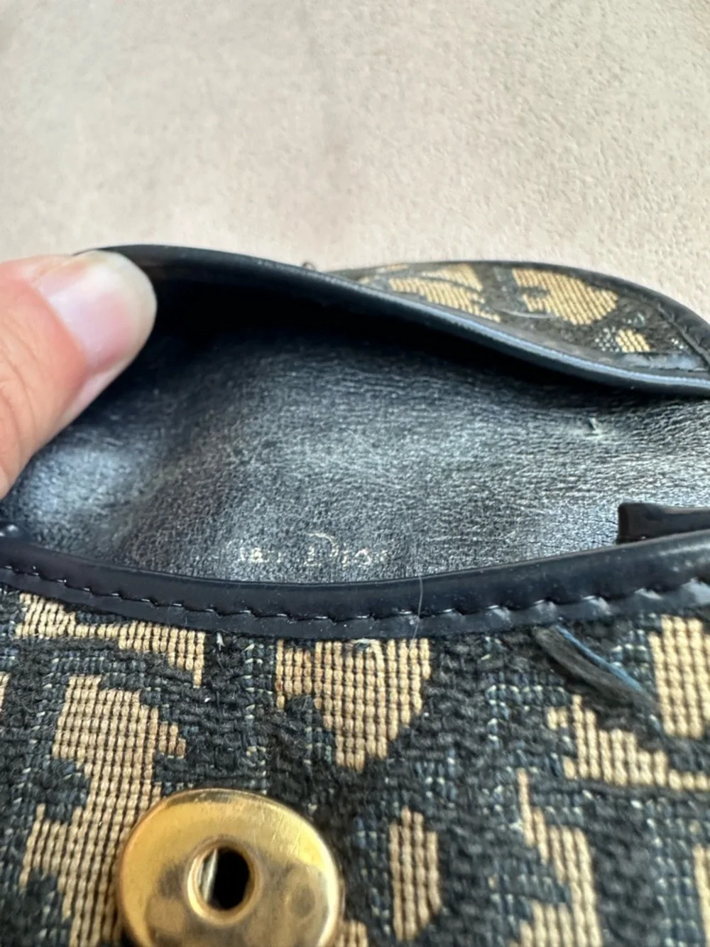 💙 Christian Dior Vintage Trotter Coin Pouch - Authentic